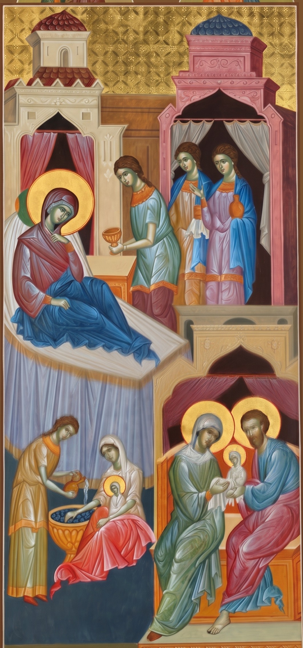 Icono de la Natividad de la Santísima Virgen María, titular del templo